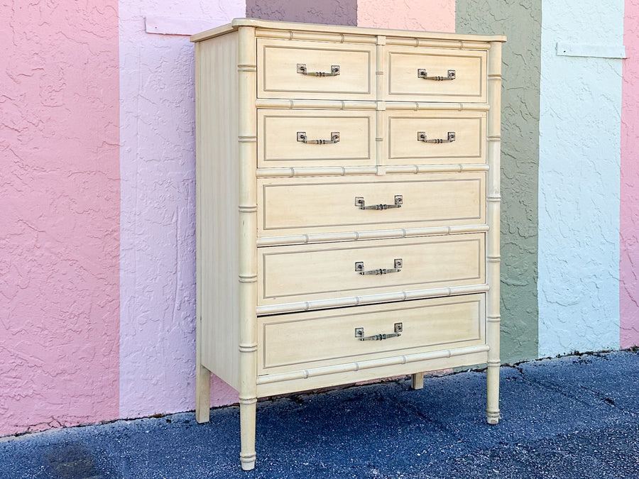 Henry Link Faux Bamboo Tall Chest