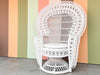 White Rattan Peacock Chair