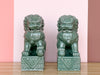 Pair of Celadon Foo Dogs