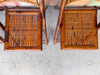 Set of Four Bamboo and Cane Folding Chairs