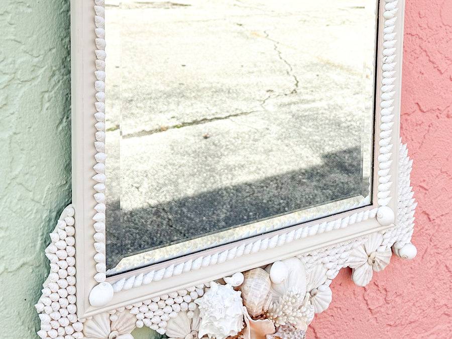 Beautiful Blush Shell Mirror