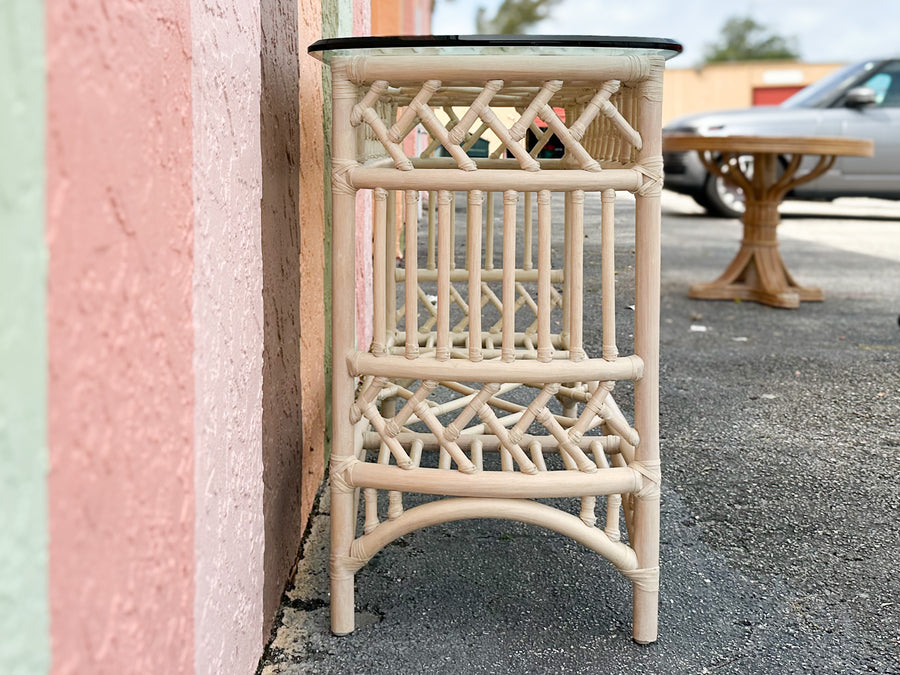 Ficks Reed Rattan Console