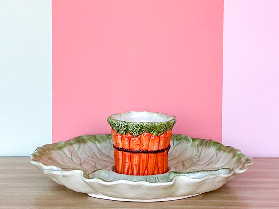 Fitz and Floyd Lettuce Chip and Dip