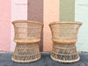 Pair of Island Style Buri Rattan Chairs