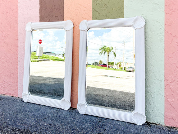 Pair of Coastal Chic Shell Mirrors