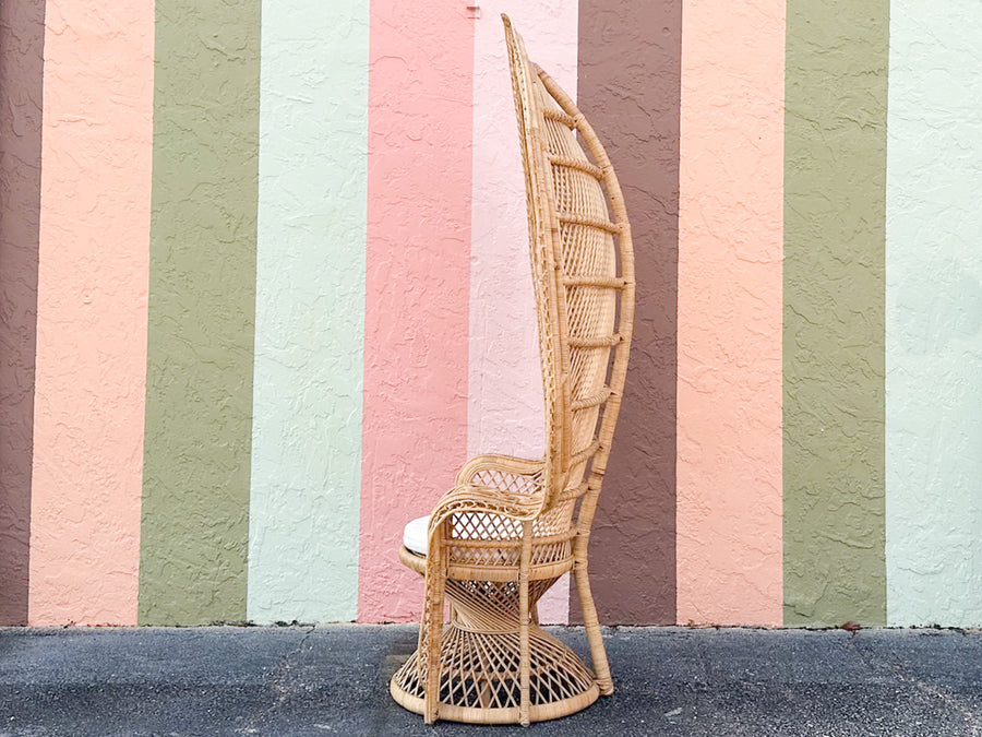 Natural Rattan "Queen" Peacock Chair