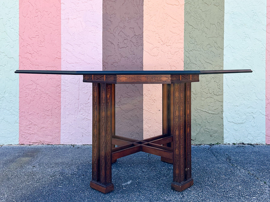 Handsome Octagon Fretwork Dining Table