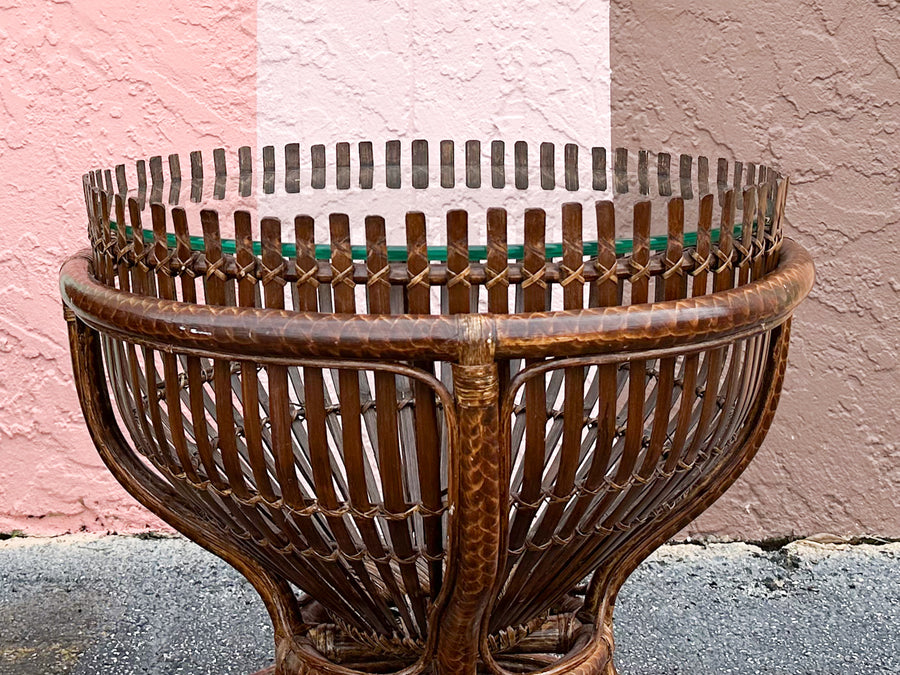Pair of Island Chic Bamboo Side Tables