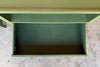 Pair of Modern Painted Linen Wrapped Nightstands