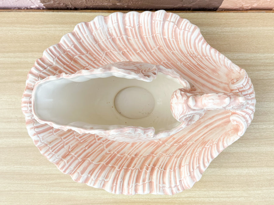 Shell Chic Ceramic Bowl and Pitcher