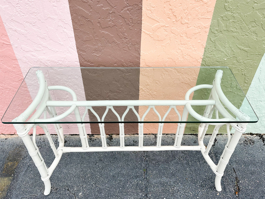Ficks Reed Rattan Console