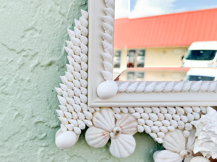 Beautiful Blush Shell Mirror