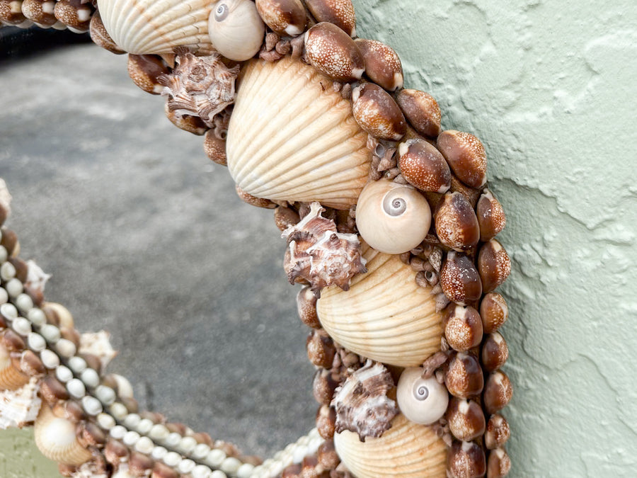 Natural Hexagon Shell Mirror