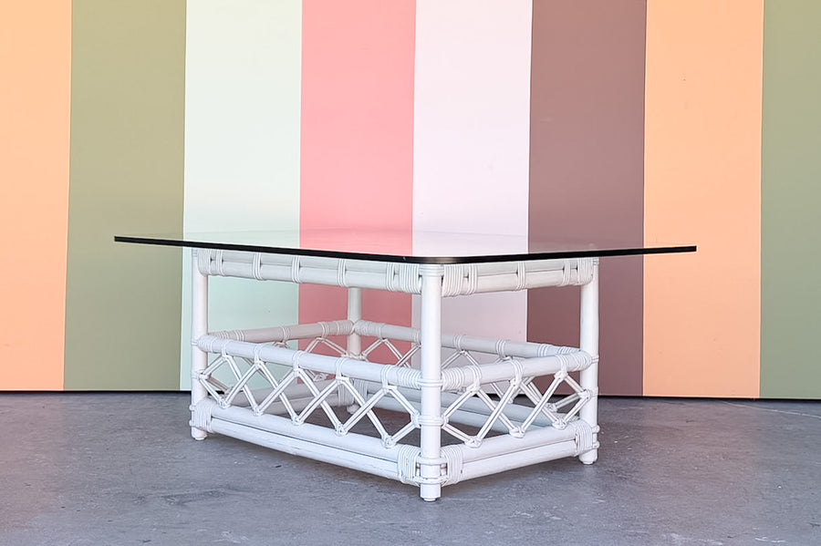 Ficks Reed Rattan Lattice Coffee Table