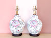 Pair of Pretty Peony Floral Lamps