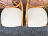 Set of Six McGuire Style Cracked Ice Rattan Dining Chairs