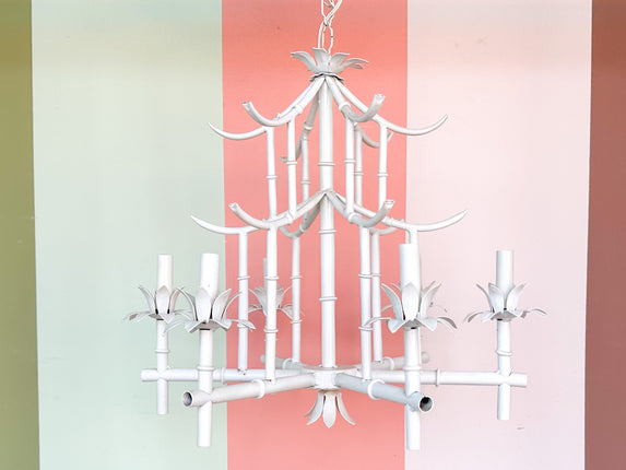 Faux Bamboo Pagoda Chandelier