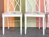 Set of Four Thomasville Faux Bamboo Dining Chairs