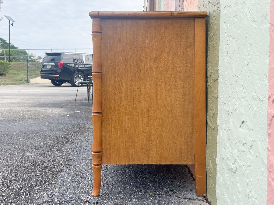 Faux Bamboo Double Dresser