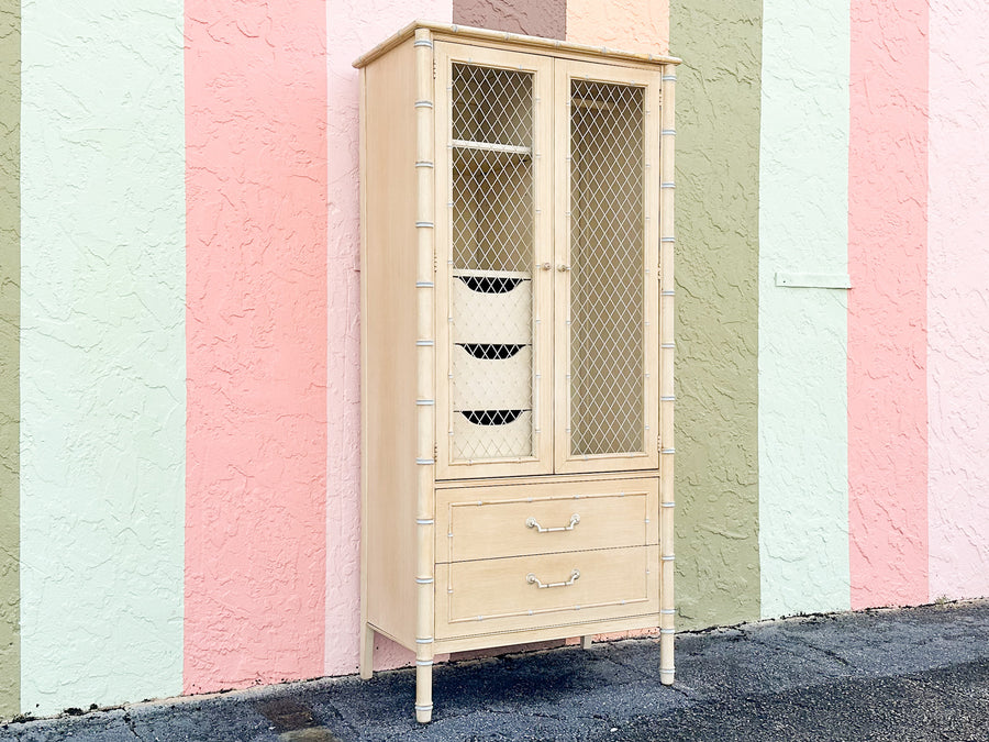 Thomasville Faux Bamboo Armoire