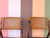 Set of Four Bamboo and Cane Folding Chairs