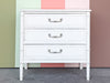 Faux Bamboo Oversized Nightstand with Hutch
