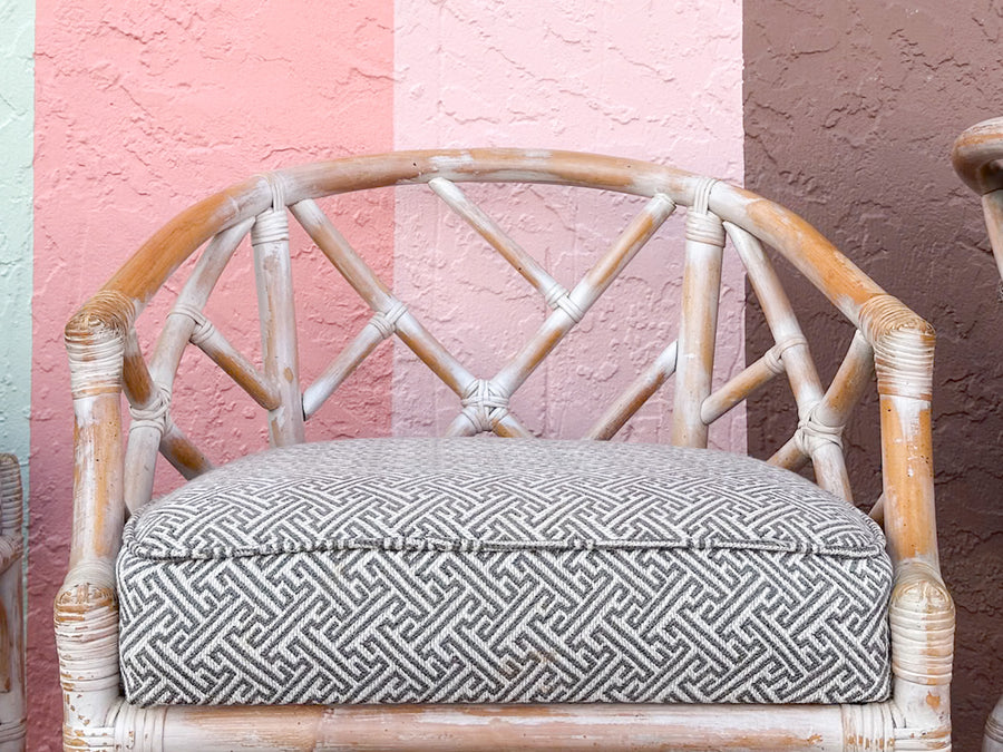 Henry Link Rattan Chippendale Dining Set