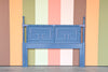 Faux Bamboo Greek Key Queen Headboard