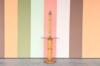 Old Florida Rattan Floor Lamp