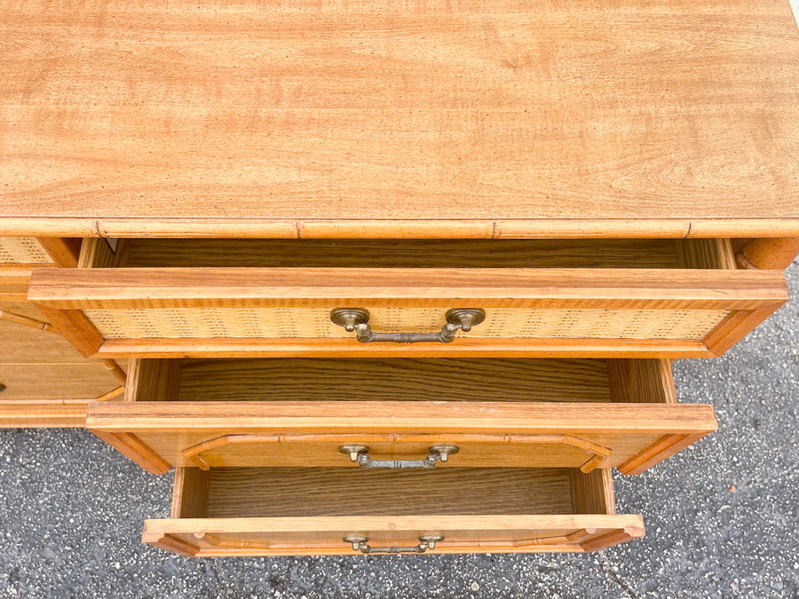 Faux Bamboo Double Dresser