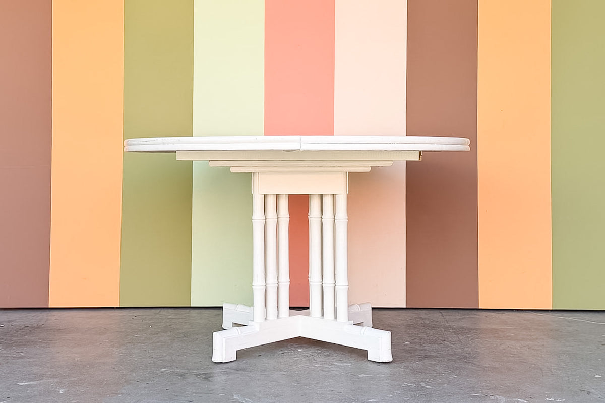Faux Bamboo Dining Table with Leaf