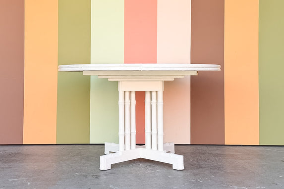 Faux Bamboo Dining Table with Leaf
