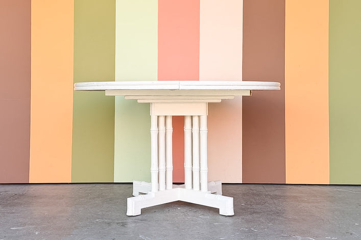 Faux Bamboo Dining Table with Leaf