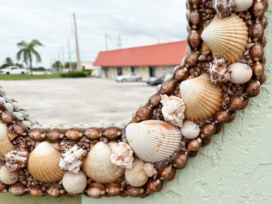 Natural Hexagon Shell Mirror