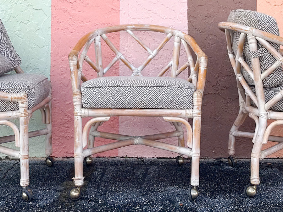 Henry Link Rattan Chippendale Dining Set
