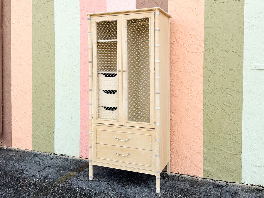 Thomasville Faux Bamboo Armoire