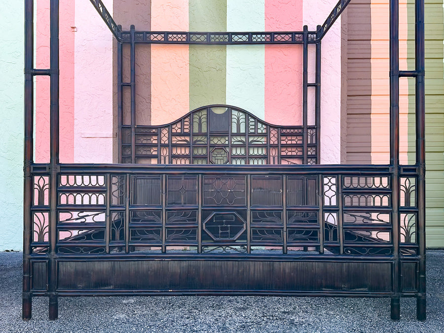 West Indies Style King Canopy Bed