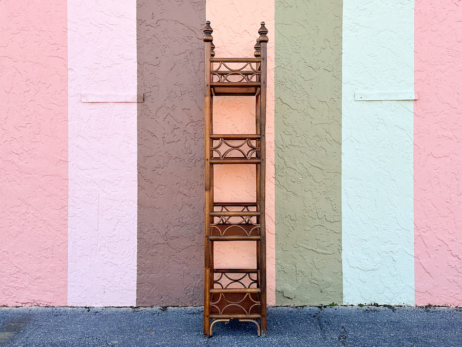 Petite Handsome Rattan Etagere