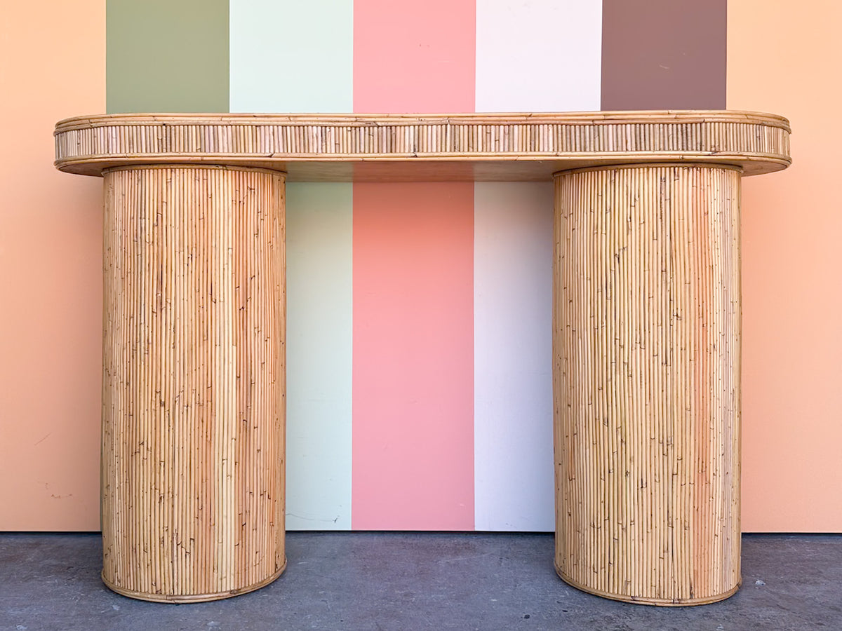 Pencil Reed Rattan Bar