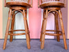 Pair of Rattan Bar Stools