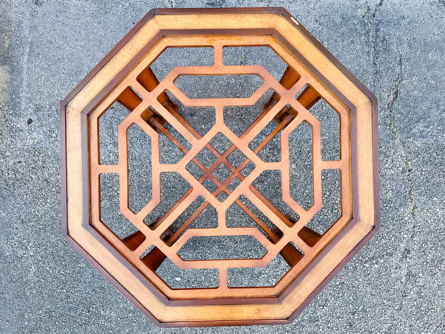 Handsome Octagon Fretwork Dining Table