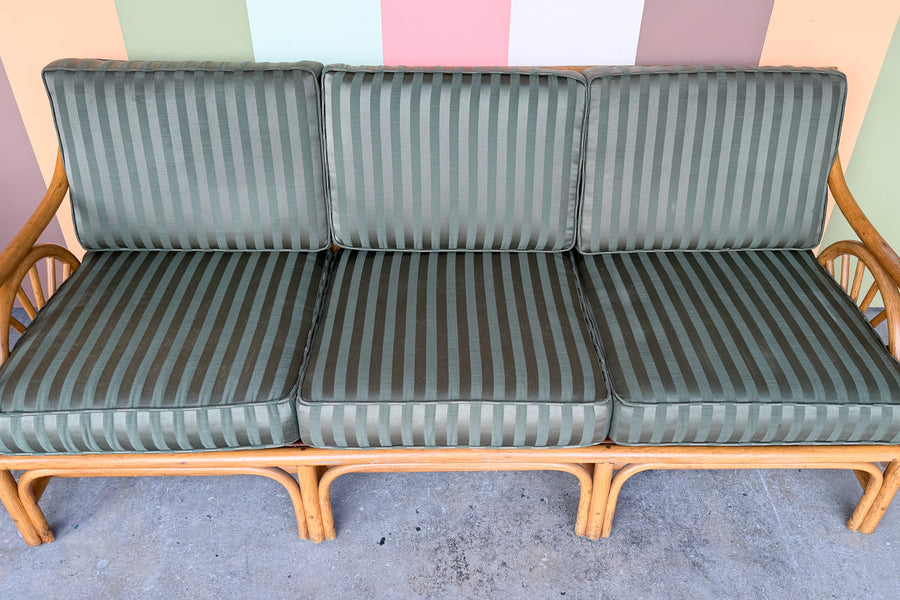 Old Florida Rattan Sofa