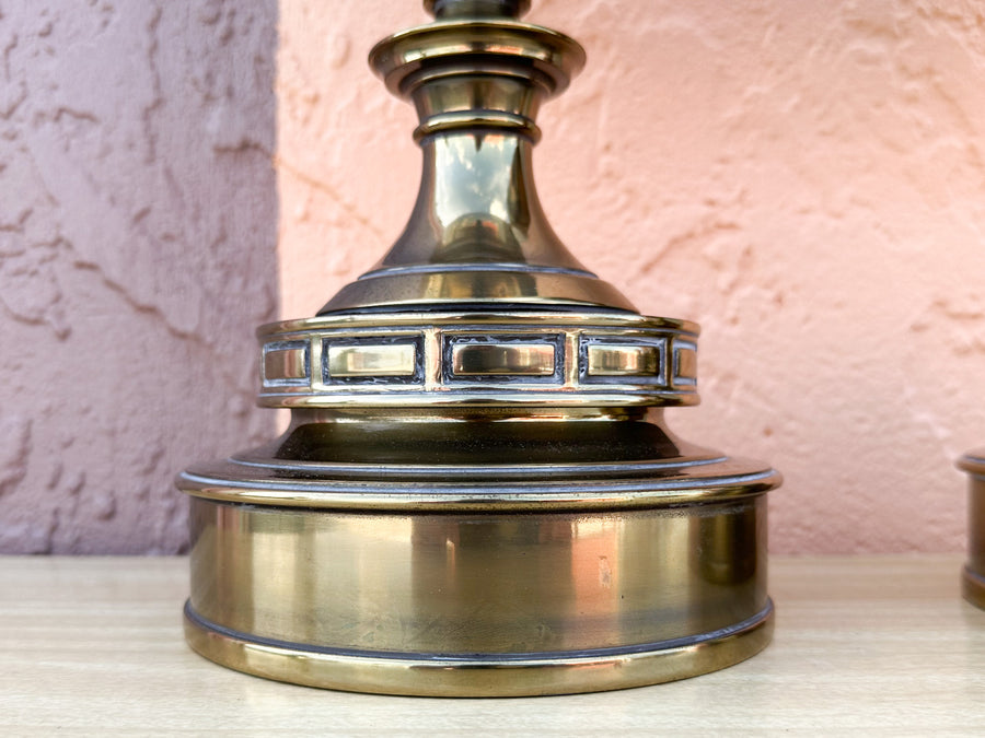 Pair of Stiffel Brass Trophy Lamps