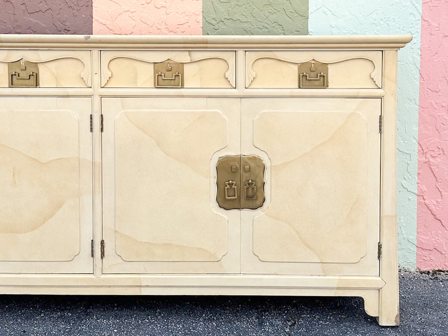 Henredon Faux Goatskin Credenza