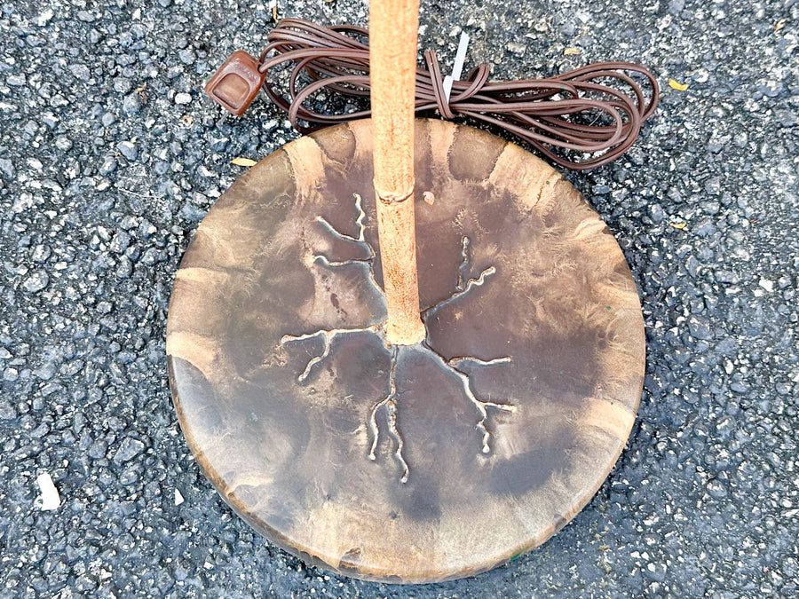 Tole Palm Tree Floor Lamp