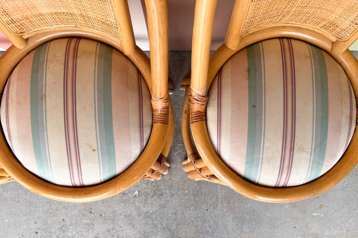 Set of Four Old Florida Counter Stools