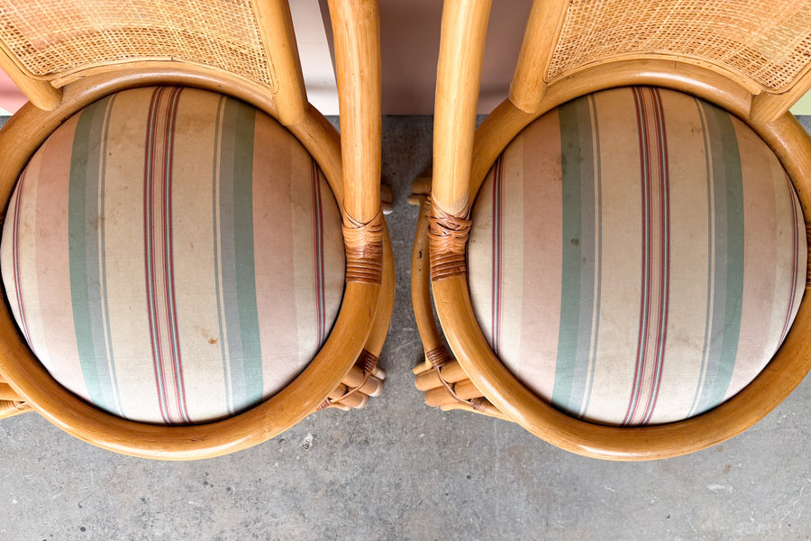 Set of Four Old Florida Counter Stools