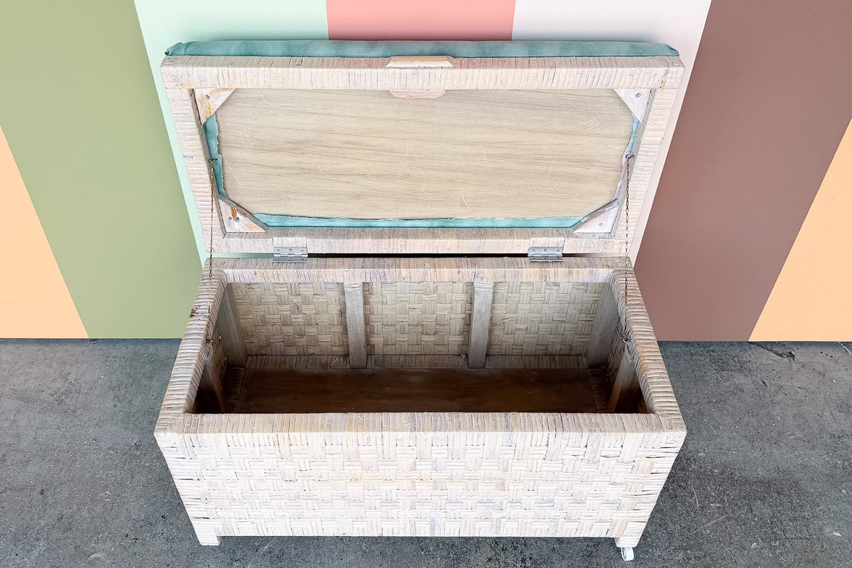 Coastal Chic Rattan Wrapped Trunk