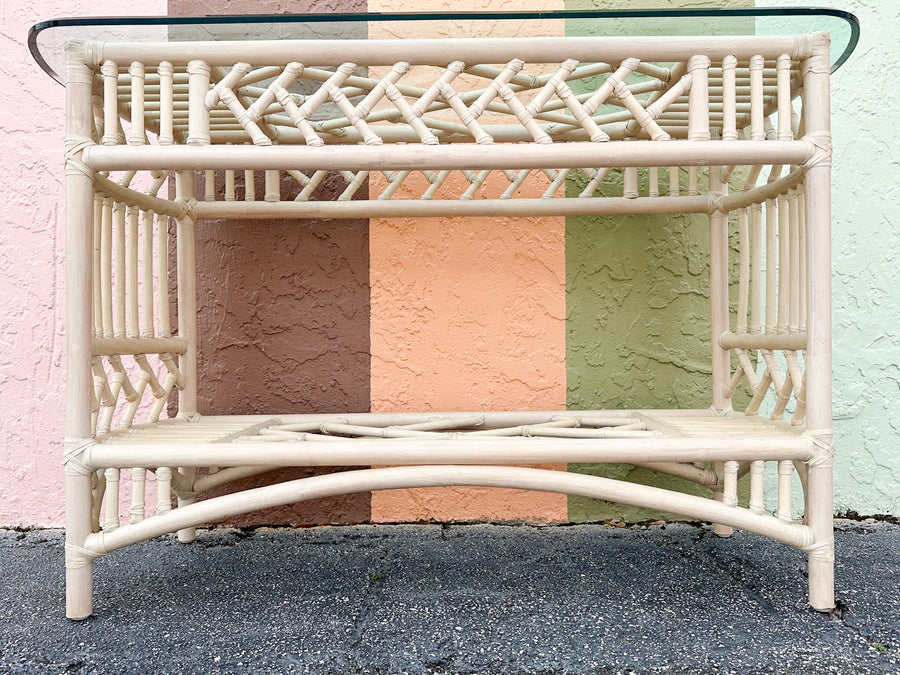 Ficks Reed Rattan Console
