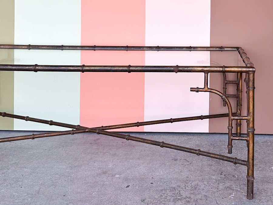 Metal Italian Faux Bamboo Coffee Table